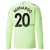 Maillot à Manches Longues Manchester City Bernardo 20 Troisième 2022-23 Pour Homme